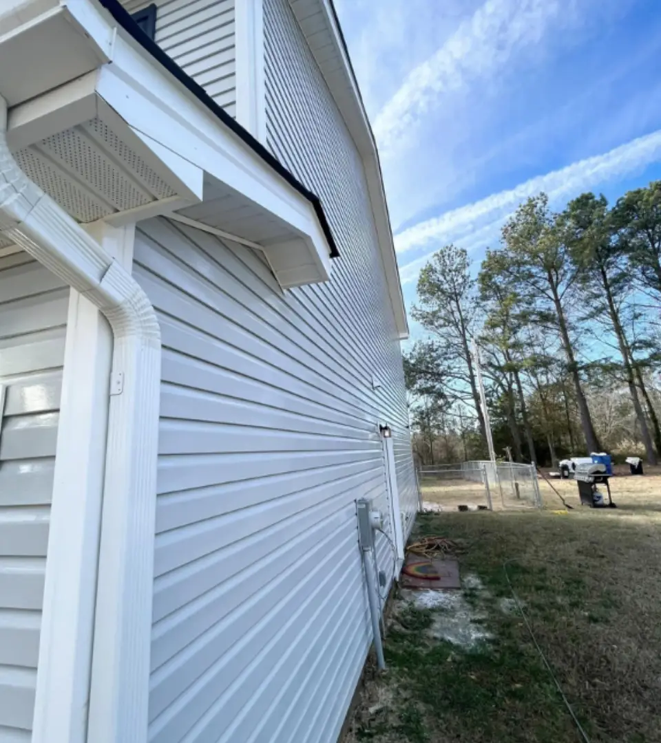 House siding after cleaning